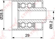 LYNXauto PB-3105 - Паразитна / водеща ролка, зъбен ремък vvparts.bg