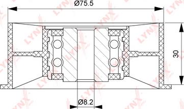 LYNXauto PB-3106 - Паразитна / водеща ролка, зъбен ремък vvparts.bg