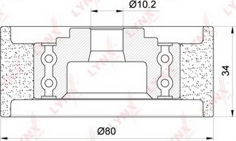 LYNXauto PB-3113 - Паразитна / водеща ролка, зъбен ремък vvparts.bg