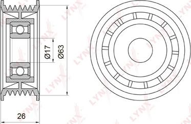 LYNXauto PB-7001 - Паразитна / водеща ролка, пистов ремък vvparts.bg