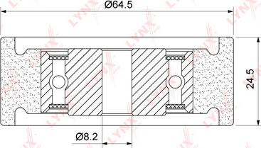 LYNXauto PB-7088 - Паразитна / водеща ролка, пистов ремък vvparts.bg