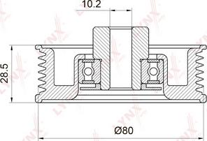 LYNXauto PB-7035 - Паразитна / водеща ролка, пистов ремък vvparts.bg