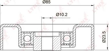 LYNXauto PB-7030 - Паразитна / водеща ролка, пистов ремък vvparts.bg