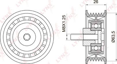 LYNXauto PB-7029 - Паразитна / водеща ролка, пистов ремък vvparts.bg