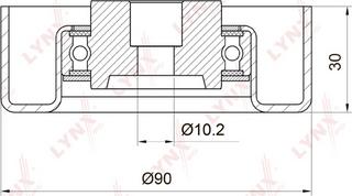 LYNXauto PB-7021 - Паразитна / водеща ролка, пистов ремък vvparts.bg