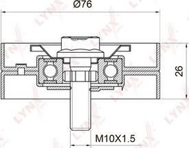 LYNXauto PB-7028 - Паразитна / водеща ролка, пистов ремък vvparts.bg