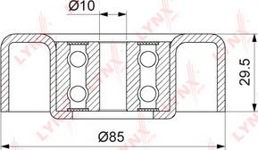 LYNXauto PB-7070 - Паразитна / водеща ролка, пистов ремък vvparts.bg