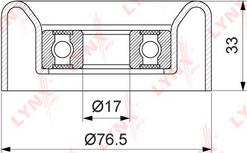 LYNXauto PB-7191 - Паразитна / водеща ролка, пистов ремък vvparts.bg