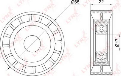 LYNXauto PB-7142 - Паразитна / водеща ролка, пистов ремък vvparts.bg