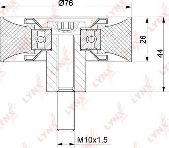 LYNXauto PB-7163 - Паразитна / водеща ролка, пистов ремък vvparts.bg