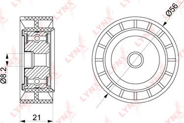 LYNXauto PB-7106 - Паразитна / водеща ролка, пистов ремък vvparts.bg
