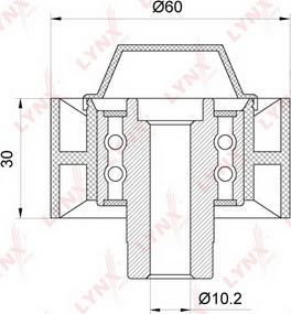 LYNXauto PB-7114 - Паразитна / водеща ролка, пистов ремък vvparts.bg