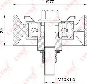 LYNXauto PB-7111 - Паразитна / водеща ролка, пистов ремък vvparts.bg