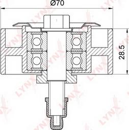 LYNXauto PB-7244 - Паразитна / водеща ролка, пистов ремък vvparts.bg