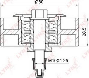 LYNXauto PB-7243 - Паразитна / водеща ролка, пистов ремък vvparts.bg