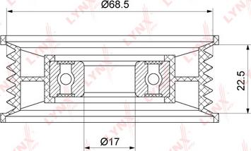 LYNXauto PB-7219 - Паразитна / водеща ролка, пистов ремък vvparts.bg