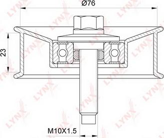 LYNXauto PB-7236 - Паразитна / водеща ролка, пистов ремък vvparts.bg