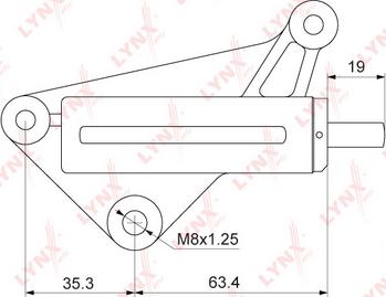 LYNXauto PT-1003 - Демпер (успокоител-ртепт.вибр.), зъбен ремък vvparts.bg