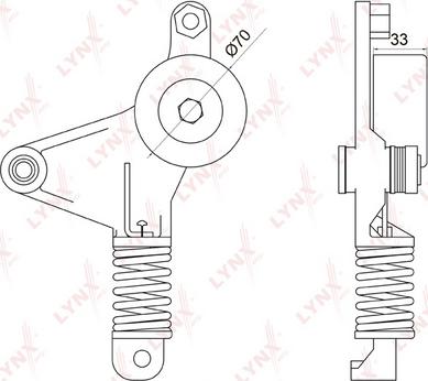 LYNXauto PT-3045 - Ремъчен обтегач, пистов ремък vvparts.bg