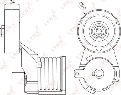 LYNXauto PT-3040 - Ремъчен обтегач, пистов ремък vvparts.bg