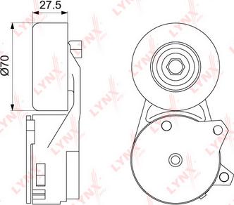 LYNXauto PT-3051 - Ремъчен обтегач, пистов ремък vvparts.bg