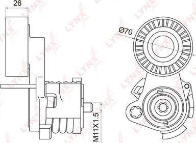 LYNXauto PT-3009 - Ремъчен обтегач, пистов ремък vvparts.bg