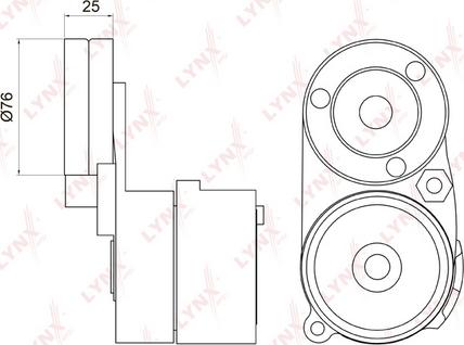 LYNXauto PT-3005 - Ремъчен обтегач, пистов ремък vvparts.bg