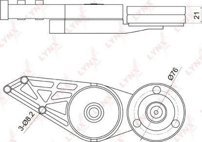 LYNXauto PT-3002 - Ремъчен обтегач, пистов ремък vvparts.bg