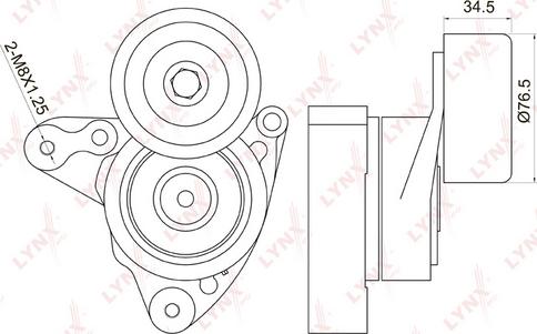 LYNXauto PT-3014 - Ремъчен обтегач, пистов ремък vvparts.bg