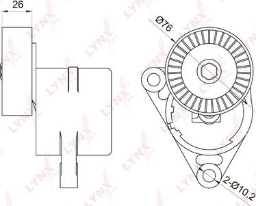 LYNXauto PT-3010 - Ремъчен обтегач, пистов ремък vvparts.bg