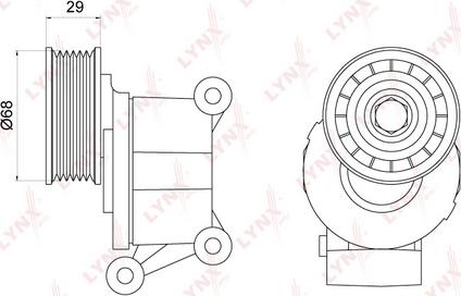 LYNXauto PT-3012 - Ремъчен обтегач, пистов ремък vvparts.bg