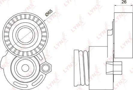 LYNXauto PT-3035 - Ремъчен обтегач, пистов ремък vvparts.bg