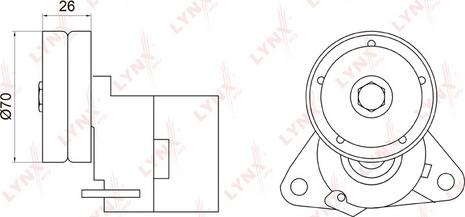 LYNXauto PT-3031 - Ремъчен обтегач, пистов ремък vvparts.bg