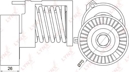 LYNXauto PT-3038 - Ремъчен обтегач, пистов ремък vvparts.bg