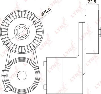 LYNXauto PT-3032 - Ремъчен обтегач, пистов ремък vvparts.bg