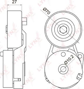 LYNXauto PT-3029 - Ремъчен обтегач, пистов ремък vvparts.bg