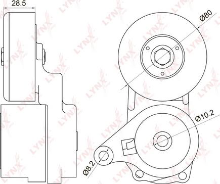 LYNXauto PT-3024 - Ремъчен обтегач, пистов ремък vvparts.bg