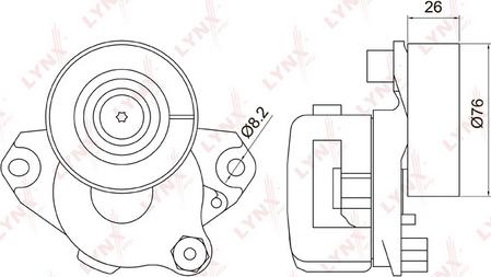 LYNXauto PT-3020 - Ремъчен обтегач, пистов ремък vvparts.bg