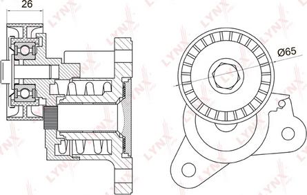 LYNXauto PT-3022 - Ремъчен обтегач, пистов ремък vvparts.bg