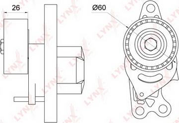 LYNXauto PT-3159 - Ремъчен обтегач, пистов ремък vvparts.bg