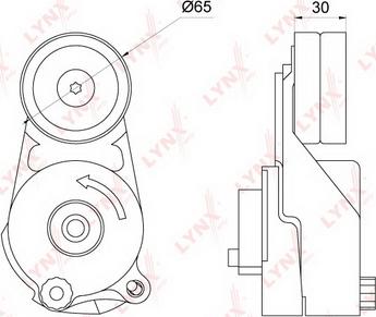 LYNXauto PT-3162 - Ремъчен обтегач, пистов ремък vvparts.bg