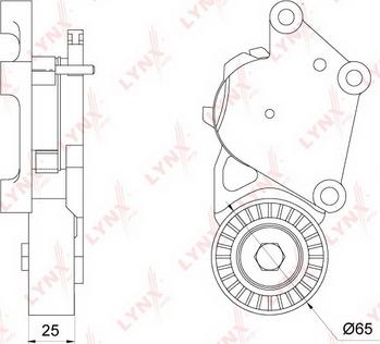 LYNXauto PT-3109 - Ремъчен обтегач, пистов ремък vvparts.bg