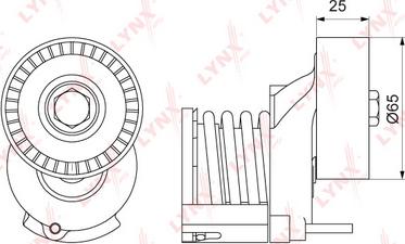 LYNXauto PT-3105 - Ремъчен обтегач, пистов ремък vvparts.bg