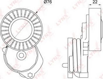 LYNXauto PT-3184 - Ремъчен обтегач, пистов ремък vvparts.bg