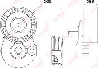 LYNXauto PT-3138 - Ремъчен обтегач, пистов ремък vvparts.bg