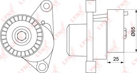 LYNXauto PT-3178 - Ремъчен обтегач, пистов ремък vvparts.bg