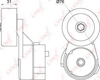 LYNXauto PT-3249 - Ремъчен обтегач, пистов ремък vvparts.bg