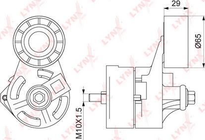 LYNXauto PT-3255 - Ремъчен обтегач, пистов ремък vvparts.bg