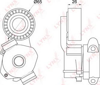 LYNXauto PT-3203 - Ремъчен обтегач, пистов ремък vvparts.bg