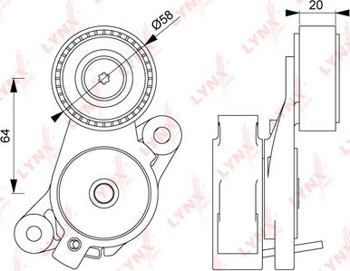 LYNXauto PT-3239 - Ремъчен обтегач, пистов ремък vvparts.bg